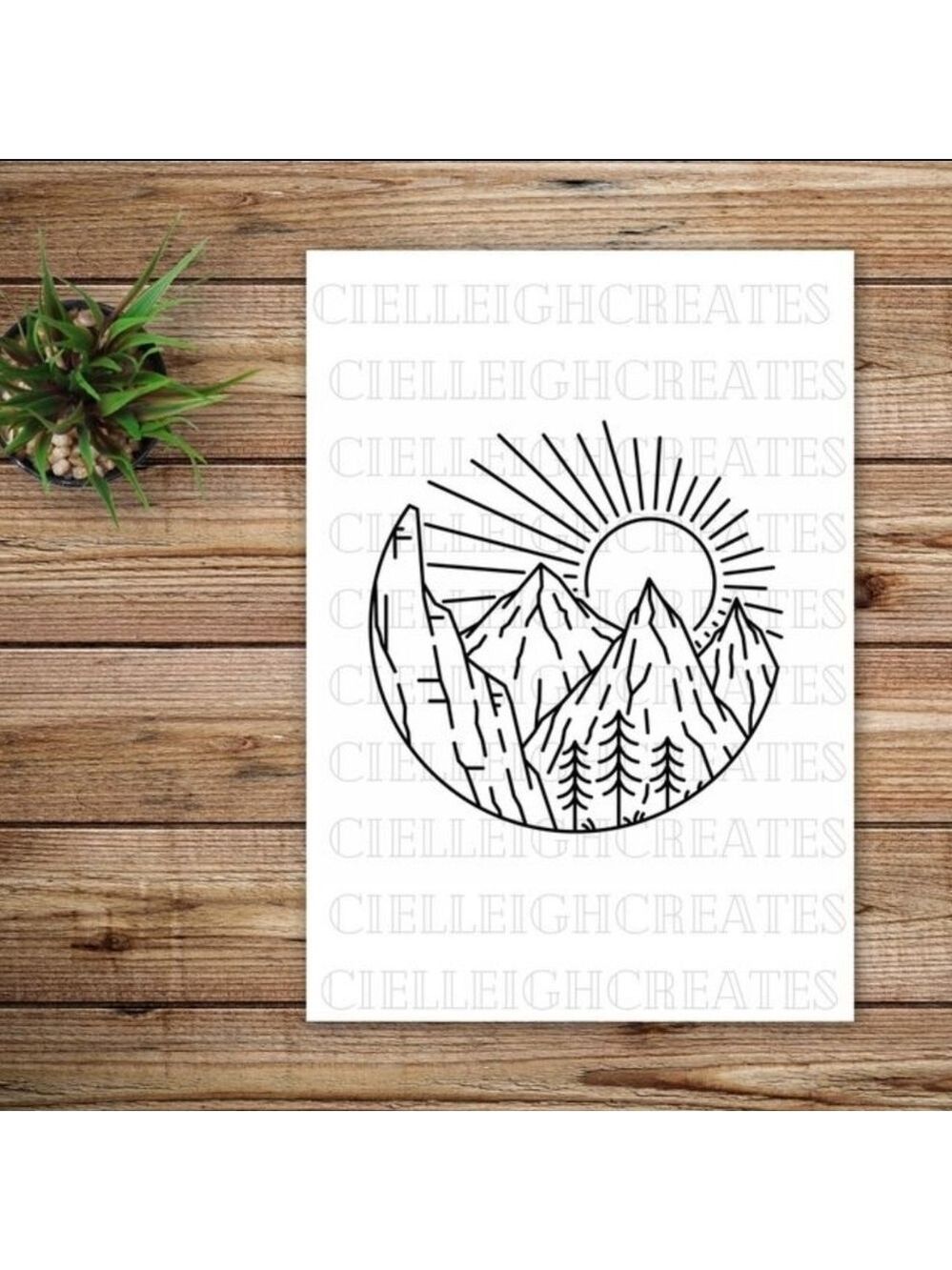 *2 for $20* Sun and Mountains vinyl decal Sticker Handcrafted